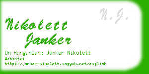 nikolett janker business card